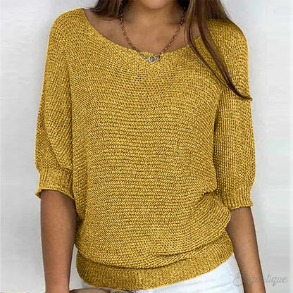Bree | Strickpullover mit halblangen Ärmeln für Damen