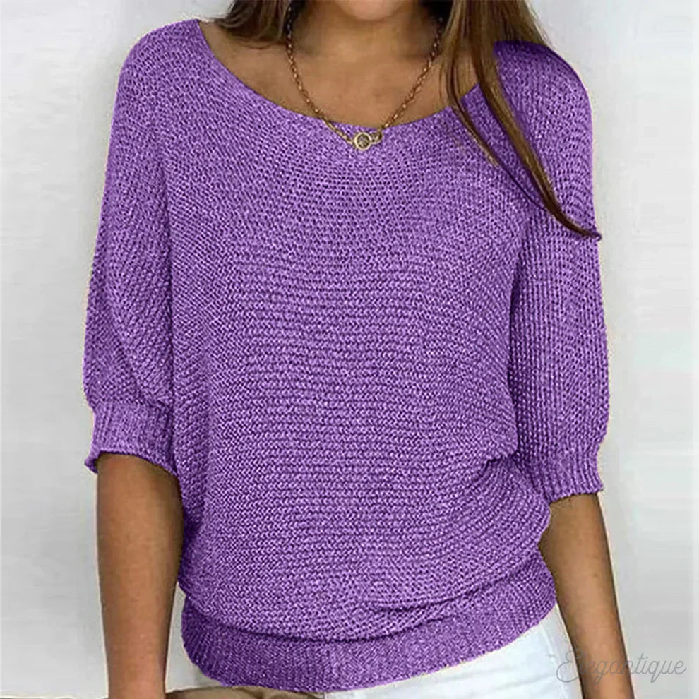 Bree | Strickpullover mit halblangen Ärmeln für Damen