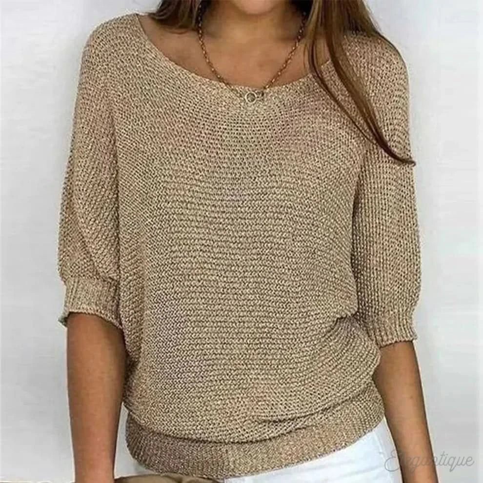 Bree | Strickpullover mit halblangen Ärmeln für Damen