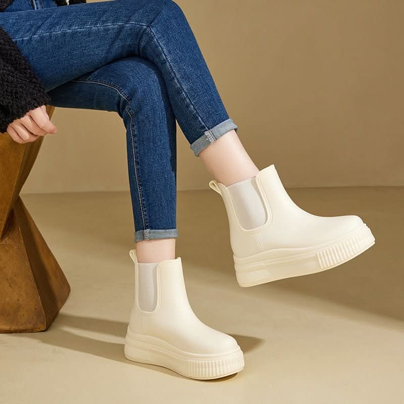 Wetterfeste Chelsea-Plateau-Stiefeletten