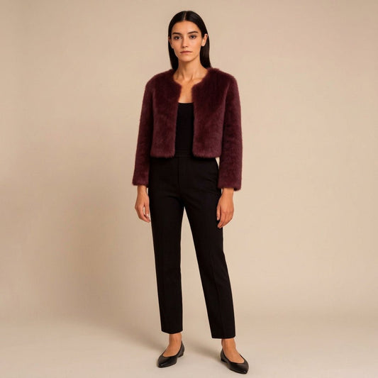 Lyra | Women's Winter Cropped Faux Fur Jacket