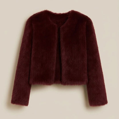 Lyra | Kurze Winterjacke aus Kunstpelz für Damen