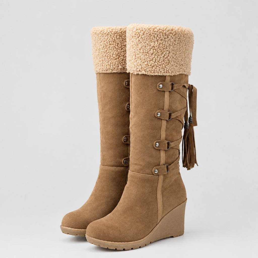 Madelynn | Women's Wedge Heel Knee-High Winter Boots