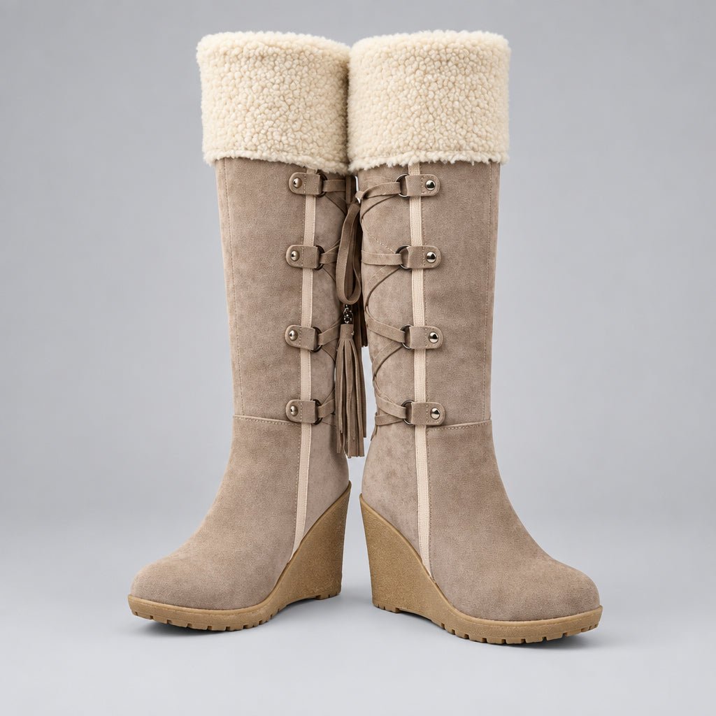 Madelynn | Women's Wedge Heel Knee-High Winter Boots