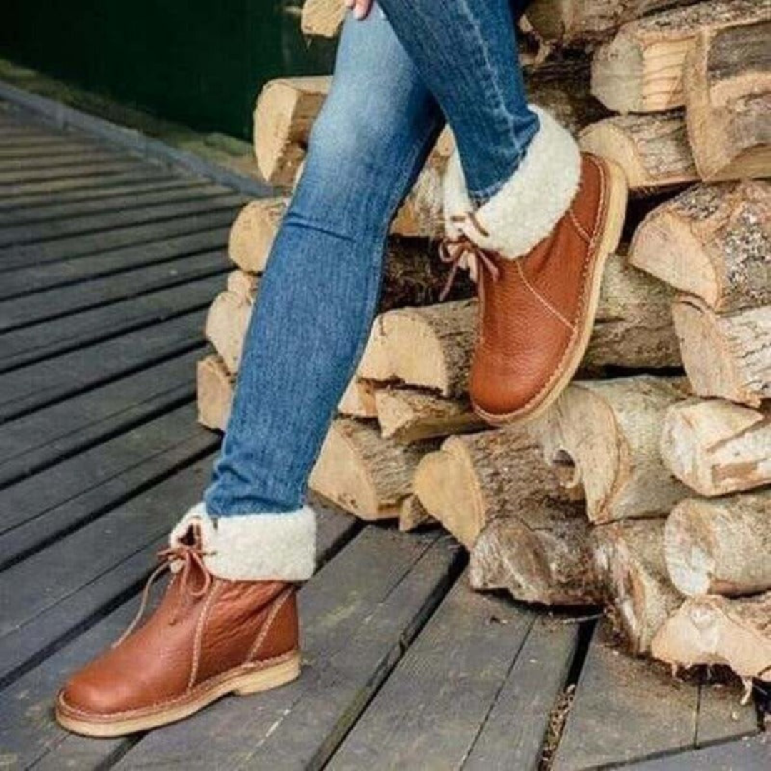 Blair | Women's Mid-Calf Winter Boots with Tie Back