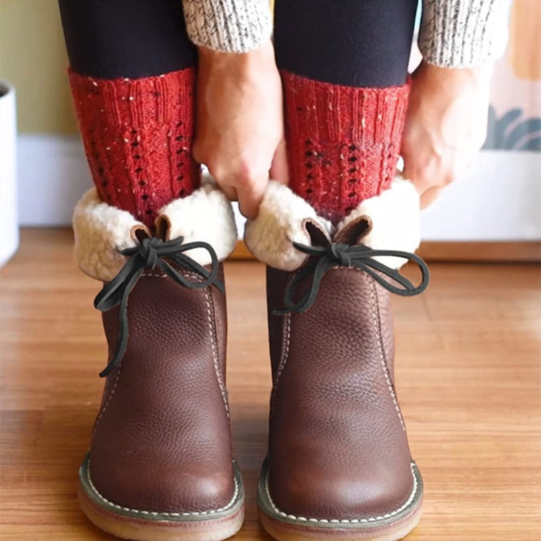 Blair | Women's Mid-Calf Winter Boots with Tie Back