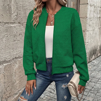 Reese | Women's Bomber Jacket Cardigan, Relaxed Fit