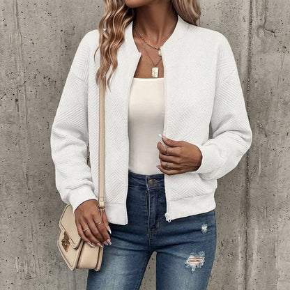 Reese | Women's Bomber Jacket Cardigan, Relaxed Fit