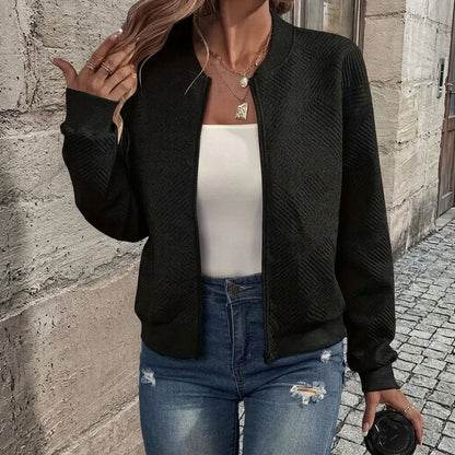 Reese | Women's Bomber Jacket Cardigan, Relaxed Fit