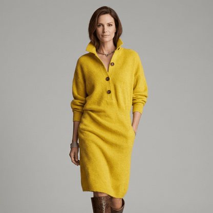 Yellow dress studio photo