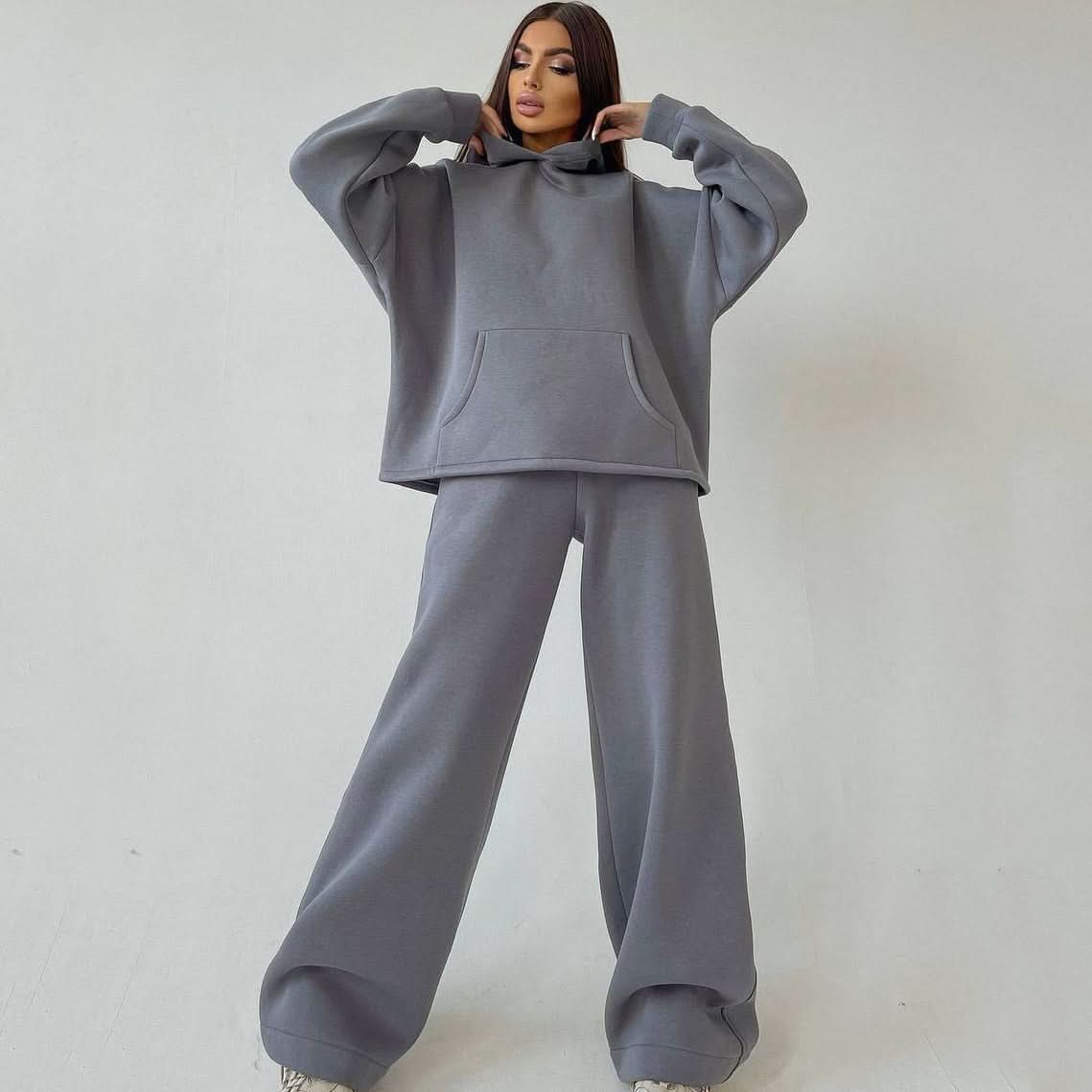 Lyra | Women's Oversized Hoodie and Flare Trousers Set